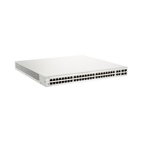 D-Link Nuclias Cloud-Managed DBS-2000-52MP - Přepínač - 48 x 10/100/1000 (PoE+) + 4 x kombinace SFP - PoE+ (370 W)