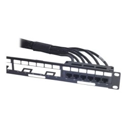 APC Data Distribution Cable - Síťový kabel - kompatibilní s TAA - RJ-45 (F) do RJ-45 (F) - 3.4 m - UTP - CAT 6 - černá
