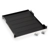 TRITON Police s perforací 19", 1U/550mm, nosnost 40kg, černá