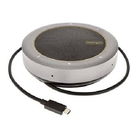 StarTech.com USB-C Conference Speaker Mini Dock, Portable Boardroom Speaker and Multiport Adapter, USB-C to VGA or 4K 60Hz