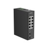 D-Link DIS 100G-10 - Prepínac - nerízený - 8 x 10/100/1000 + 2 x gigabitu SFP - lze montovat na konzolu DIN