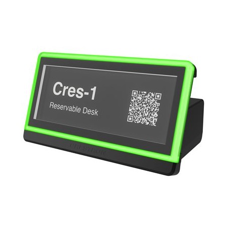 Crestron DSS-100 - Status indicator - desk scheduling - bezdrátový - 802.11b/g/n, Bluetooth 4.2 LE - 2.4 Ghz - texturovaná cerná