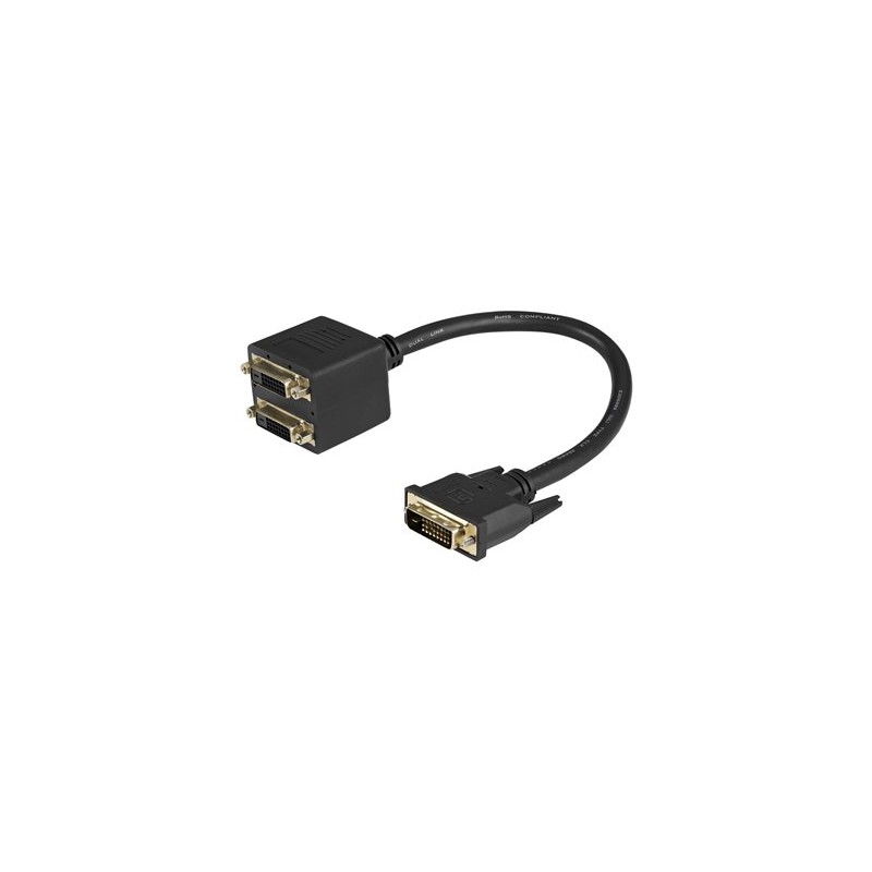 StarTech.com 1 ft DVI-D to 2x DVI-D Digital Video Splitter Cable - M/F (DVISPL1DD) - Video rozdělovač - dva spoje - DVI-D se