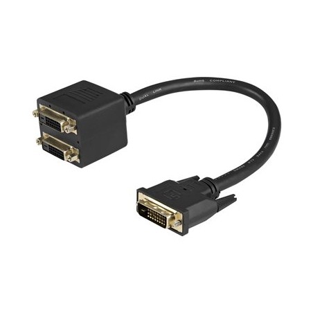 StarTech.com 1 ft DVI-D to 2x DVI-D Digital Video Splitter Cable - M/F (DVISPL1DD) - Video rozdělovač - dva spoje - DVI-D se