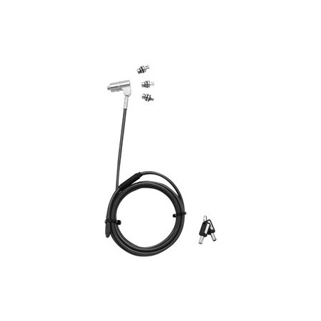 DICOTA Security Lock Exchangeable T/N/W Head - Bezpečnostní kabelový zámek - antracit - 2 m