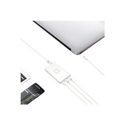 DICOTA Universal Notebook Charger USB-C - Síťový adaptér - 40 Watt - výstupní konektory: 3 - bílá