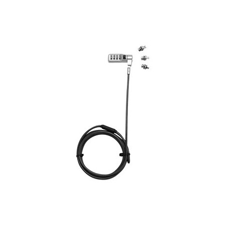 DICOTA Security Combination Lock Exchangeable T/N/W Head - Bezpečnostní kabelový zámek - černá - 2 m