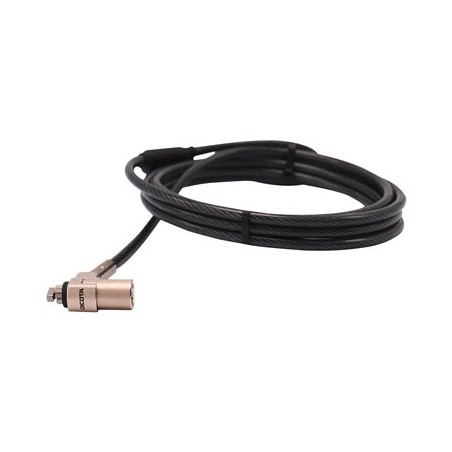 DICOTA Security T-Lock Ultra Slim V2 - Bezpečnostní kabelový zámek - černá, stříbrná - 2 m