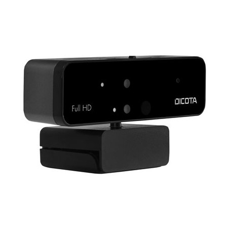 DICOTA Webcam PRO Face Recognition - Webkamera - barevný - 1920 x 1080 - 1080p - audio - USB 2.0