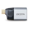 DICOTA - Video adaptér - USB-C (M) do DisplayPort (F) - USB napájení (100W) - stříbrná