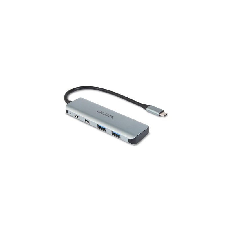 DICOTA - Rozbočovač - 10 Gbps, USB C 4-v-1, vysokorychlostní - 2 x USB-C 3.2 Gen 2 + 2 x USB 3.2 Gen 2 - desktop