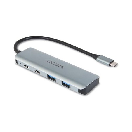 DICOTA - Rozbočovač - 10 Gbps, USB C 4-v-1, vysokorychlostní - 2 x USB-C 3.2 Gen 2 + 2 x USB 3.2 Gen 2 - desktop