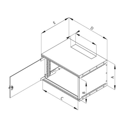 19"rozvaděč jednodíl.4U/400mm FLAT-PACK plech.dv.