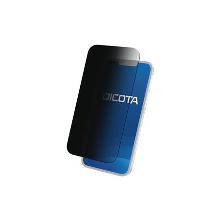 DICOTA - Filtr pro soukromí obrazovky pro mobilní telefon - dvoucestné - lepicí - černá - pro Apple iPhone 15 Pro D801752AD
