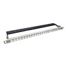 Solarix Univerzální modulární neosazený patch panel 24 portů nerez 0,5U