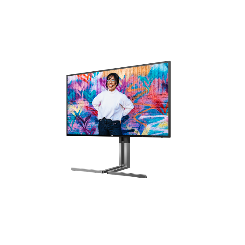 AOC MT IPS LCD WLED 27" U27U3CV - IPS nano color, 3840x2160, HDMI, DP, USB-C, USB 3.2, RJ45, pivot, repro