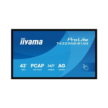 43" iiyama T4329AS-B1AG:VA,4K UHD,Android,24/7