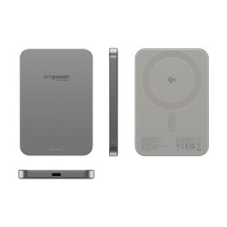 PanzerGlass empower bezdrátová Qi2 powerbanka 5000 mAh, MagSafe, grey