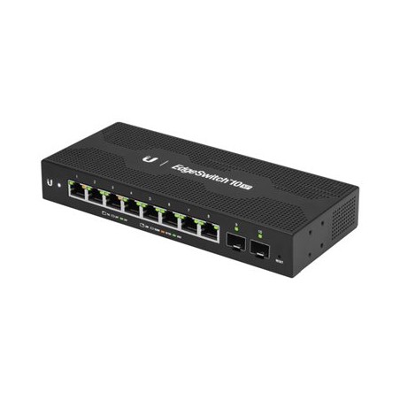 Ubiquiti EdgeSwitch 10XP - Přepínač - řízený - 8 x 10/100/1000 (PoE) + 2 x gigabitů SFP - Lze montovat do rozvaděče, pro