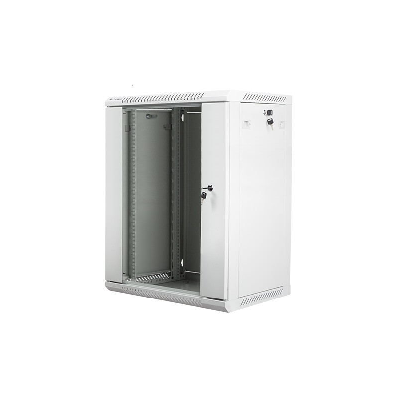 Nástěnný rack 19'' 15U 600X450mm šedý flat pack