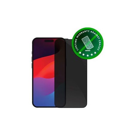 dbramante1928 Eco-shield - Ochrana obrazovky pro mobilní telefon - s bezpečnostním filtrem - barva rámu černá - pro Apple