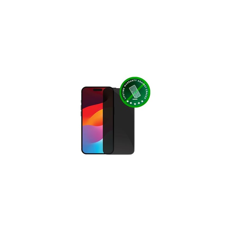 dbramante1928 Eco-shield - Ochrana obrazovky pro mobilní telefon - s bezpečnostním filtrem - barva rámu černá - pro Apple