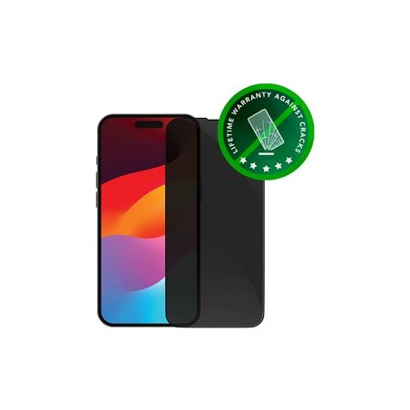 dbramante1928 Eco-shield - Ochrana obrazovky pro mobilní telefon - s bezpečnostním filtrem - barva rámu černá - pro Apple