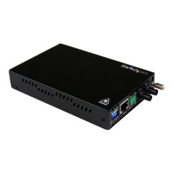StarTech.com 10/100 Mbps Ethernet to Fiber Optic Media Converter - Steel - Chassis Mount - ST Multimode - 1310nm - 2km