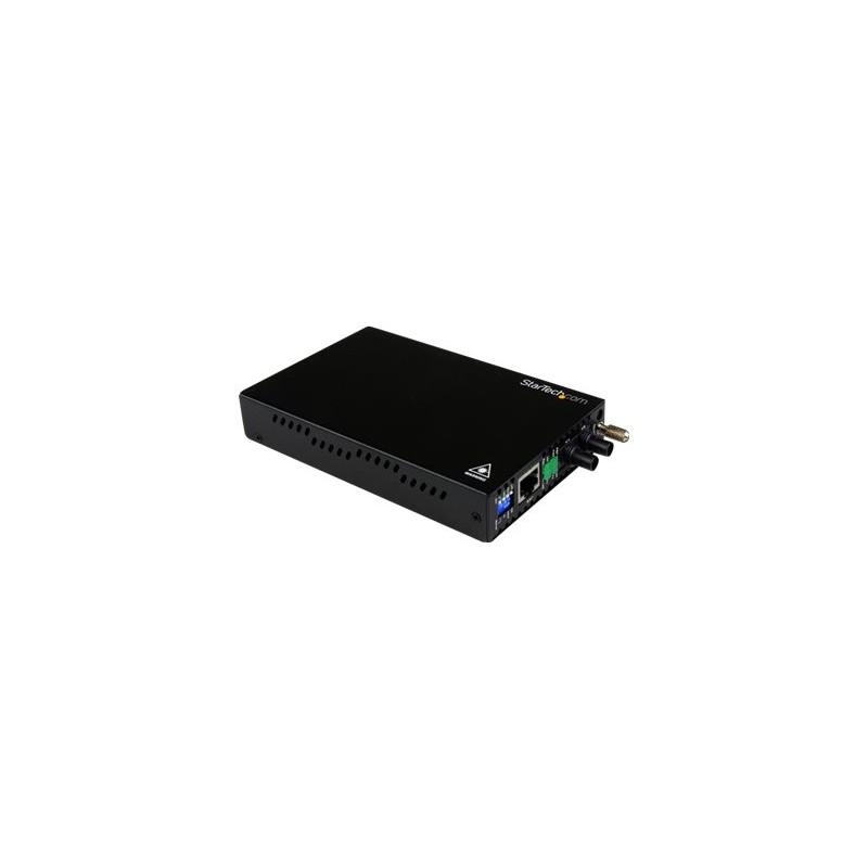 StarTech.com 10/100 Mbps Ethernet to Fiber Optic Media Converter - Steel - Chassis Mount - ST Multimode - 1310nm - 2km
