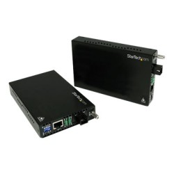 StarTech.com 10/100 Mbps Ethernet Single Mode WDM Fiber Media Converter Kit SC 20km (ET90110WDM2) - Konvertor médií s optickými