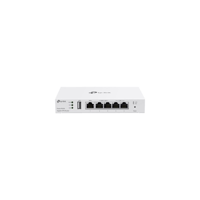 TP-Link Festa FR205 V1.2 - Směrovač 4portový switch - 1GbE - porty WAN: 3 - pro připevnění na zeď