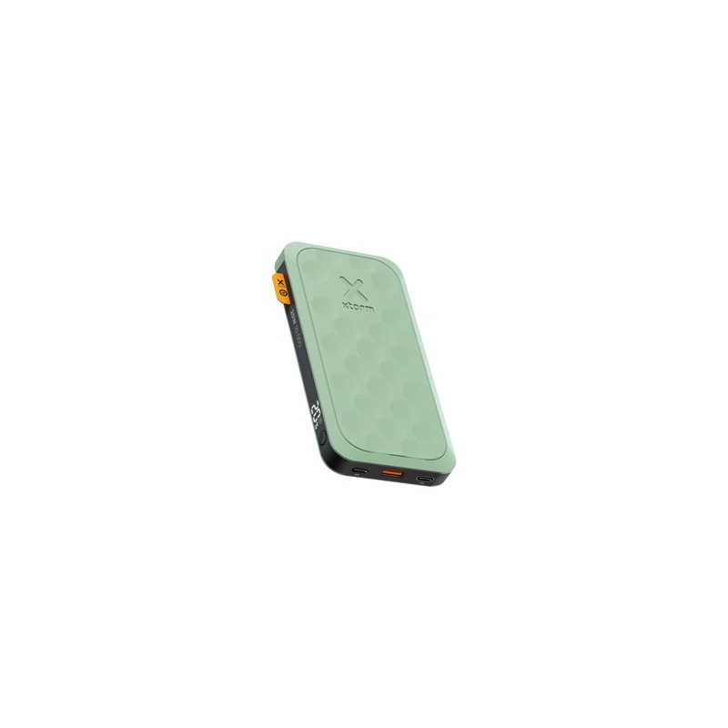 xtorm Fuel Series 5 - Power banka - 10000 mAh - 20 Watt - PD, QC 3.0 - 3 výstupní konektory (USB, 2 x USB-C) - zelená