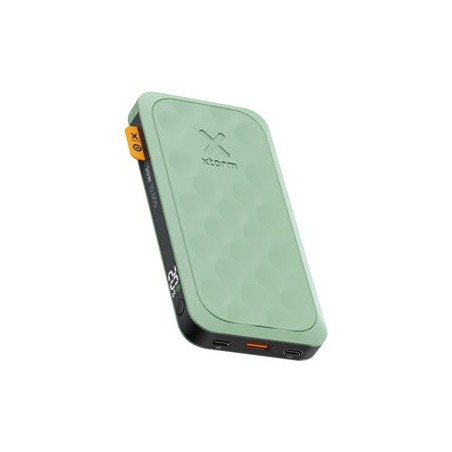 xtorm Fuel Series 5 - Power banka - 10000 mAh - 20 Watt - PD, QC 3.0 - 3 výstupní konektory (USB, 2 x USB-C) - zelená