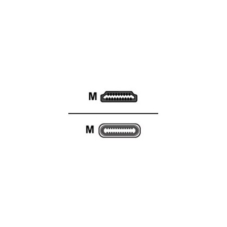 Crestron FT2A-CBL-PT Series - Kabel adaptéru - USB-C s piny (male) do HDMI s piny (male) - 2.4 m - podporuje 4K - pro P/N: