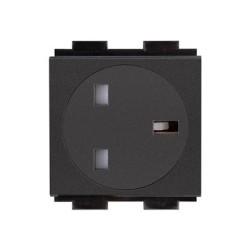 Crestron FT2A-PWR-UK series FT2A-PWR-UK-1-BASIC - Mechanismus napájecí zásuvky - 2P+E - Typ G - 1 napájecí zásuvka - 2 moduly