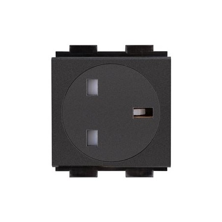 Crestron FT2A-PWR-UK series FT2A-PWR-UK-1-BASIC - Mechanismus napájecí zásuvky - 2P+E - Typ G - 1 napájecí zásuvka - 2 moduly