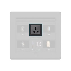 Crestron FT2A-PWR-UN-1-BASIC - Výstupní zásuvka - zásuvkový modul, jednoduchý, univerzální - Typ B, typ F, Typ G, Typ I - 1