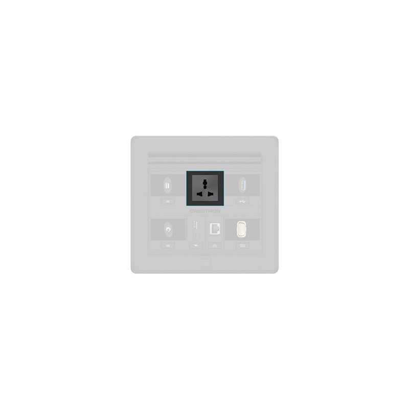 Crestron FT2A-PWR-UN-1-BASIC - Výstupní zásuvka - zásuvkový modul, jednoduchý, univerzální - Typ B, typ F, Typ G, Typ I - 1
