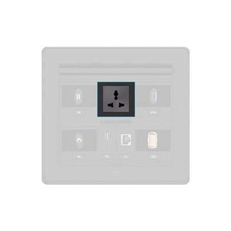 Crestron FT2A-PWR-UN-1-BASIC - Výstupní zásuvka - zásuvkový modul, jednoduchý, univerzální - Typ B, typ F, Typ G, Typ I - 1