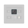 Crestron FT2A-PWR-UN-1-BASIC - Výstupní zásuvka - zásuvkový modul, jednoduchý, univerzální - Typ B, typ F, Typ G, Typ I - 1