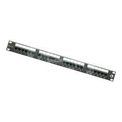 19" patch panel Solarix 24 x RJ45 CAT5E UTP 150 MHz černý 1U SX24-5E-UTP-BK