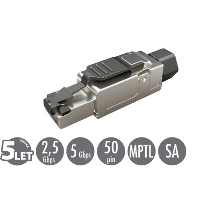 Konektor MPTL univerzální RJ45 CAT5E STP samořezný SXRJ45-5E-STP-BK-SA 11910000