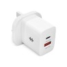 HyperJuice - Síťový adaptér - 3.1 A - PD - 2 výstupní konektory (USB, USB-C) - bílá - Velká Británie