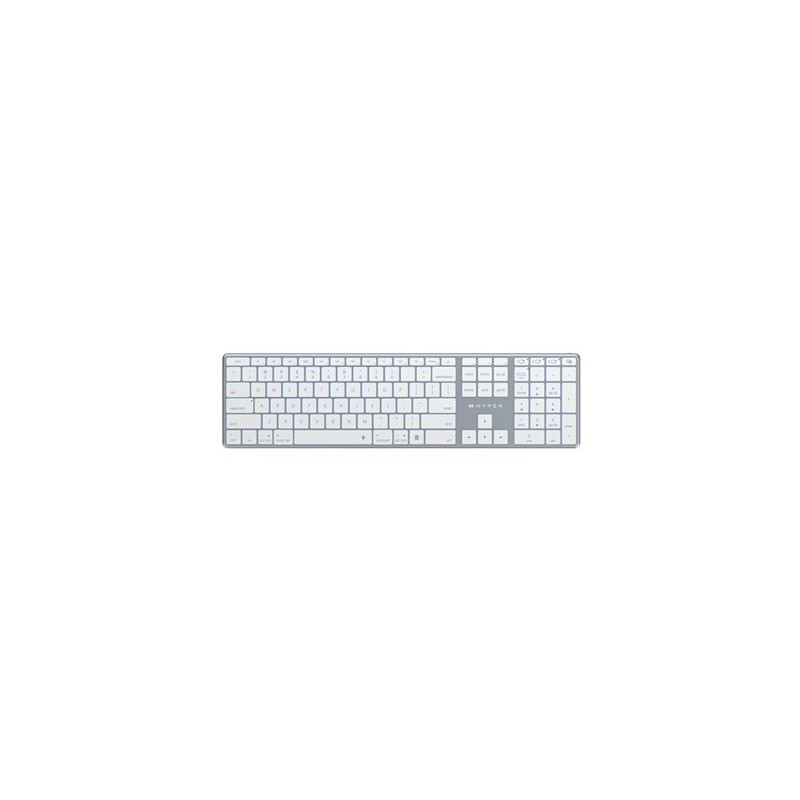 Targus HyperSpace - Klávesnice - full size - podsvícená - bezdrátový - Bluetooth 5.0 - QWERTY - britská - šedá space gray