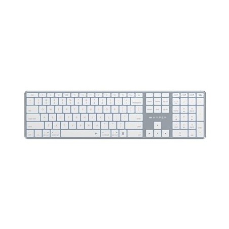 Targus HyperSpace - Klávesnice - full size - podsvícená - bezdrátový - Bluetooth 5.0 - QWERTY - britská - šedá space gray