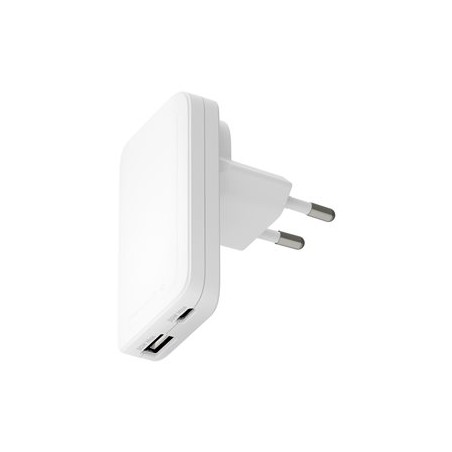 dbramante1928 re-charge Pro - Síťový adaptér - slim - 30 Watt - 2 výstupní konektory (USB-C, USB) - bílá