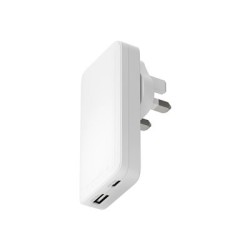 dbramante1928 re-charge Pro - Síťový adaptér - 65 Watt - 3.25 A - 2 výstupní konektory (USB-C, USB) - bílá