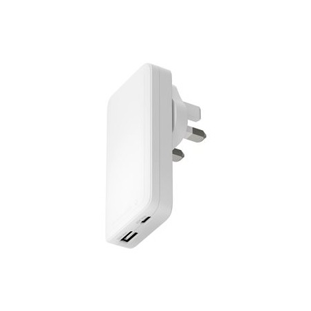 dbramante1928 re-charge Pro - Síťový adaptér - 65 Watt - 3.25 A - 2 výstupní konektory (USB-C, USB) - bílá