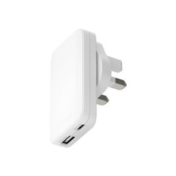 dbramante1928 re-charge Pro - Síťový adaptér - 20 Watt - 3 A - 2 výstupní konektory (USB-C, USB) - bílá
