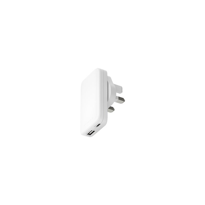 dbramante1928 re-charge Pro - Síťový adaptér - 20 Watt - 3 A - 2 výstupní konektory (USB-C, USB) - bílá